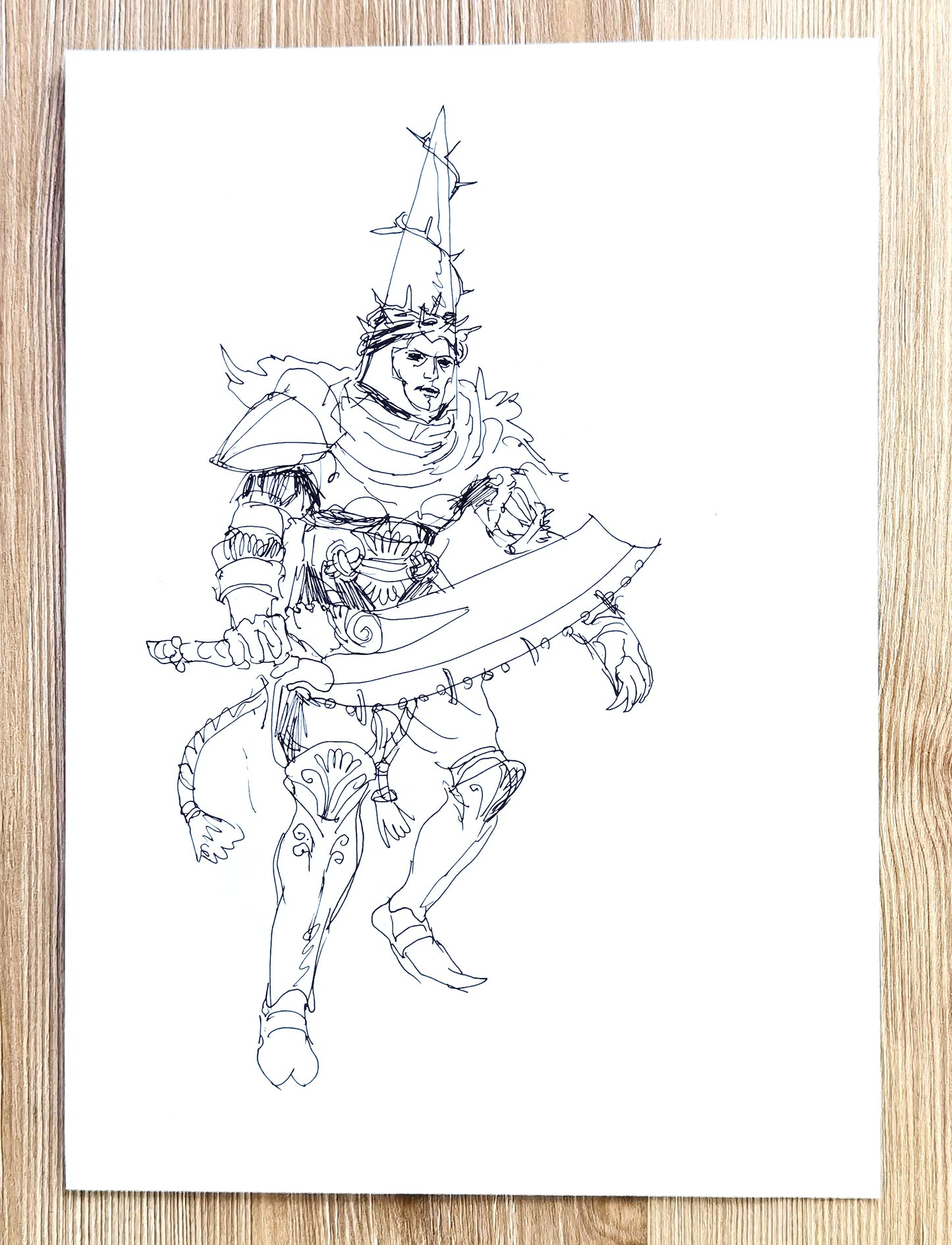 Original Drawing: Penitent One Ruego Al Alba