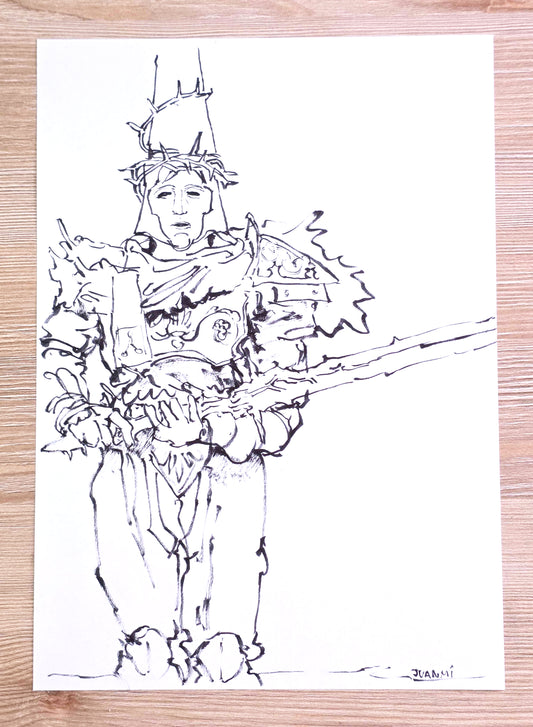 Original Drawing: Penitent One Closer
