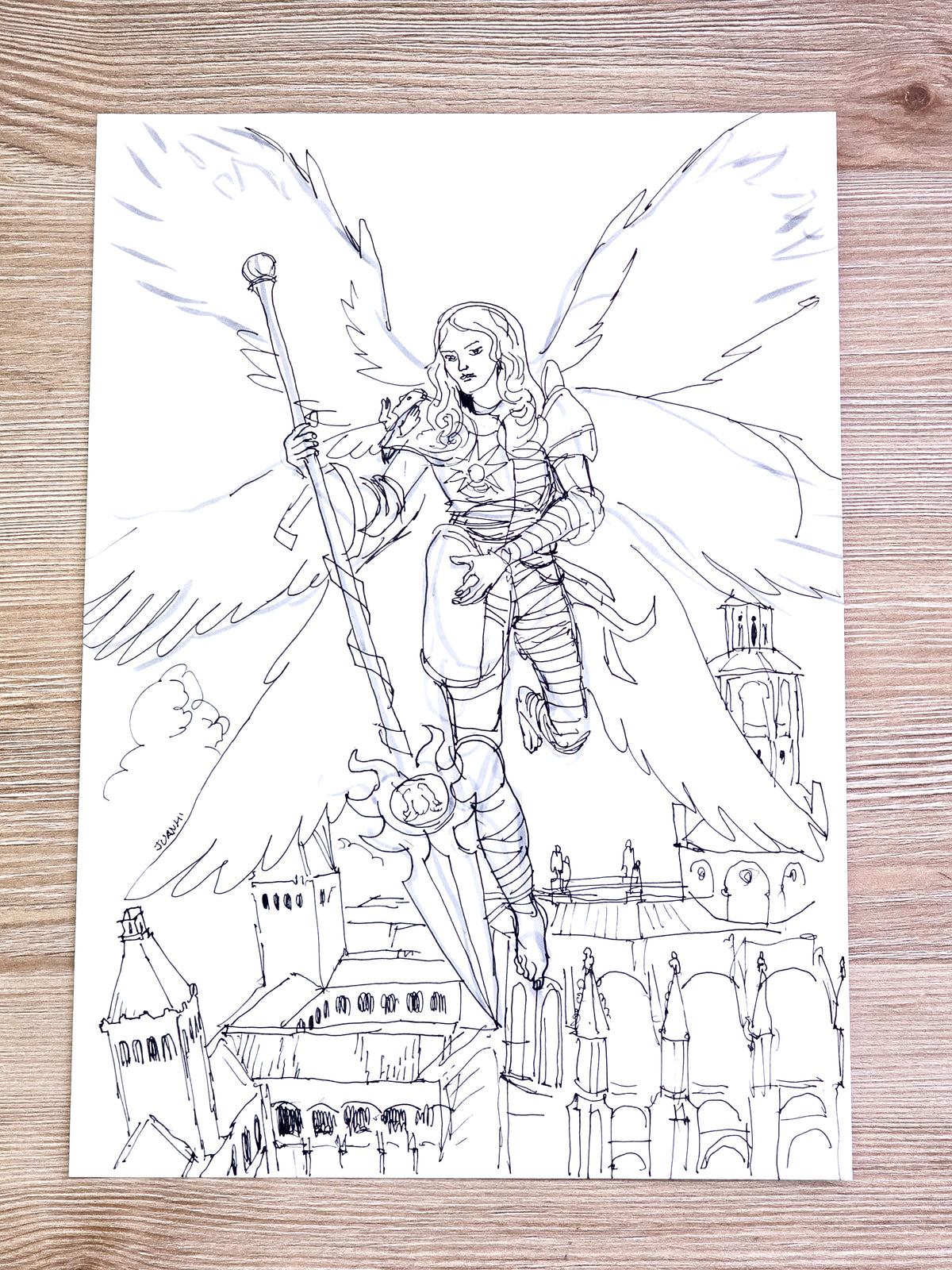 Original Drawing: Aerial View.