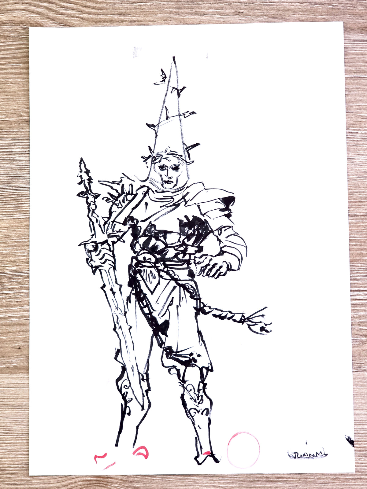 Original Drawing: Vandalized Penitent One