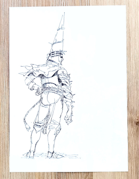 Original Drawing: Penitent One Waiting